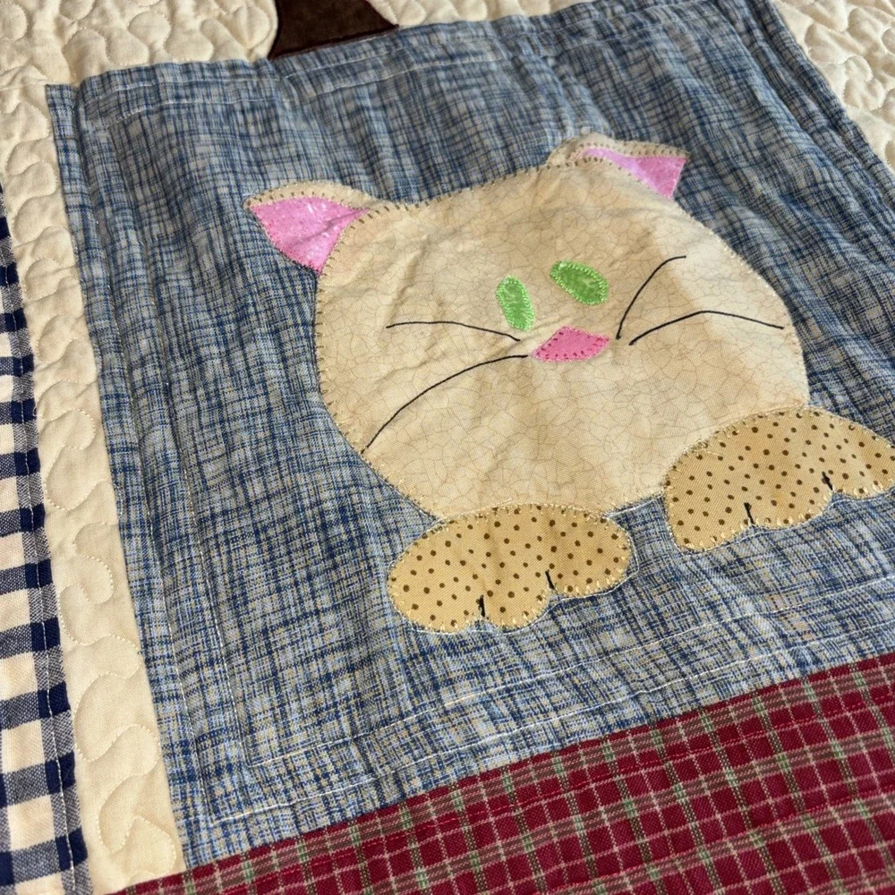 Handmade Crib Quilt Baby Blanket Patchwork‎ Old McDonald Farm Animals Unisex